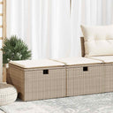 vidaXL 2-delige Loungeset met kussens poly rattan acacia zwart