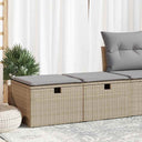 vidaXL 2-delige Loungeset met kussens poly rattan acacia zwart