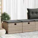 vidaXL 2-delige Loungeset met kussens poly rattan acacia zwart