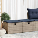 vidaXL 2-delige Loungeset met kussens poly rattan acacia zwart