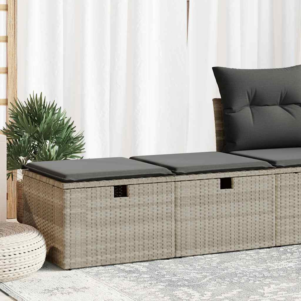 vidaXL 2-delige Loungeset met kussens poly rattan acacia zwart