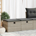 vidaXL 2-delige Loungeset met kussens poly rattan acacia zwart