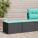 vidaXL 2-Piece Lounge Set with Cushions Poly Rattan Acacia Black