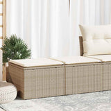 vidaXL 2-delige Loungeset met kussens poly rattan acacia zwart