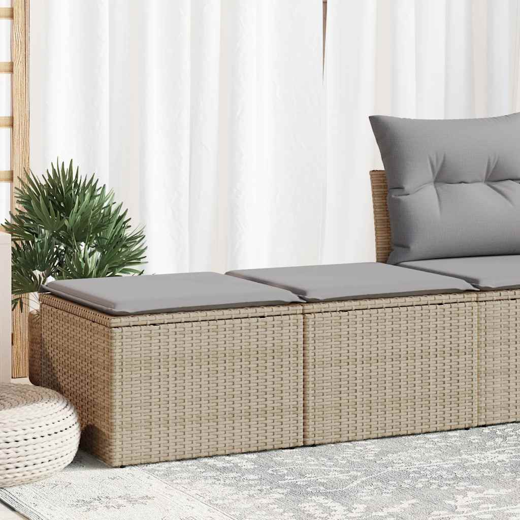 vidaXL 2-delige Loungeset met kussens poly rattan acacia zwart