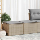 vidaXL 2-delige Loungeset met kussens poly rattan acacia zwart