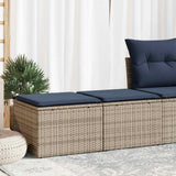 vidaXL 2-Piece Lounge Set with Cushions Poly Rattan Acacia Black