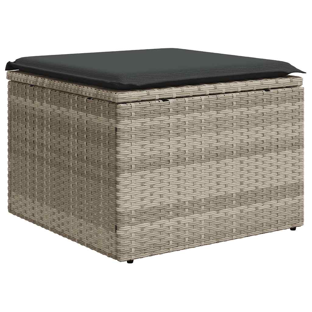 vidaXL 2-delige Loungeset met kussens poly rattan acacia zwart
