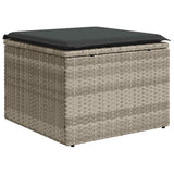vidaXL 2-delige Loungeset met kussens poly rattan acacia zwart
