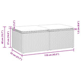 vidaXL 2-delige Loungeset met kussens poly rattan acacia zwart