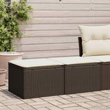 vidaXL 2-delige Loungeset met kussens poly rattan acacia zwart