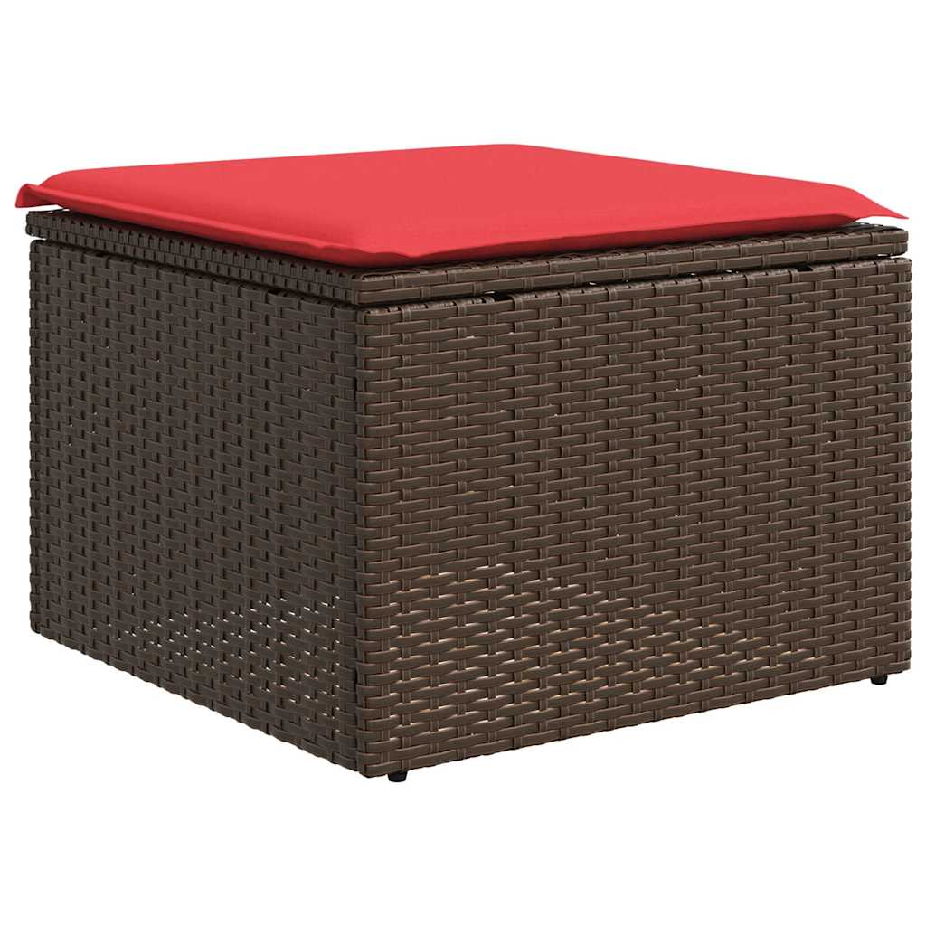 vidaXL 2-Piece Lounge Set with Cushions Poly Rattan Acacia Black