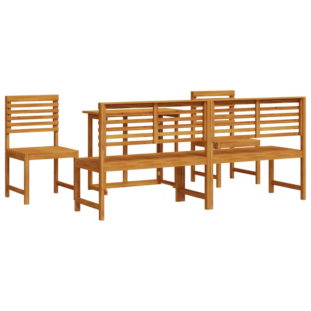 vidaXL Tuin Bistro Set 3 pcs Bruin Massief Acacia Hout