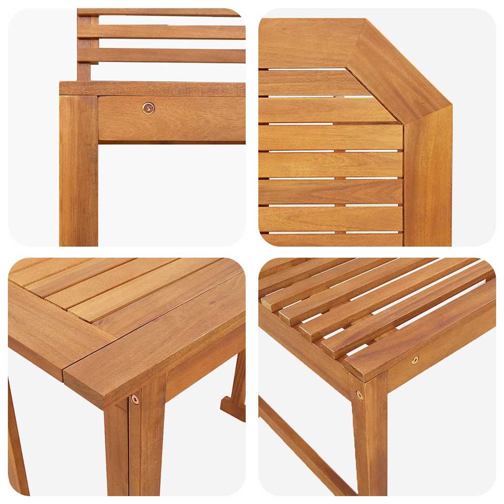 vidaXL Tuin Bistro Set 3 pcs Bruin Massief Acacia Hout