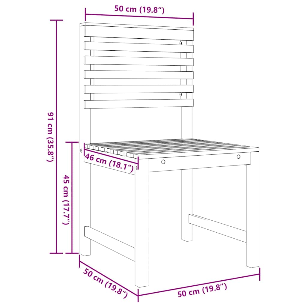 vidaXL Tuin Bistro Set 3 pcs Bruin Massief Acacia Hout