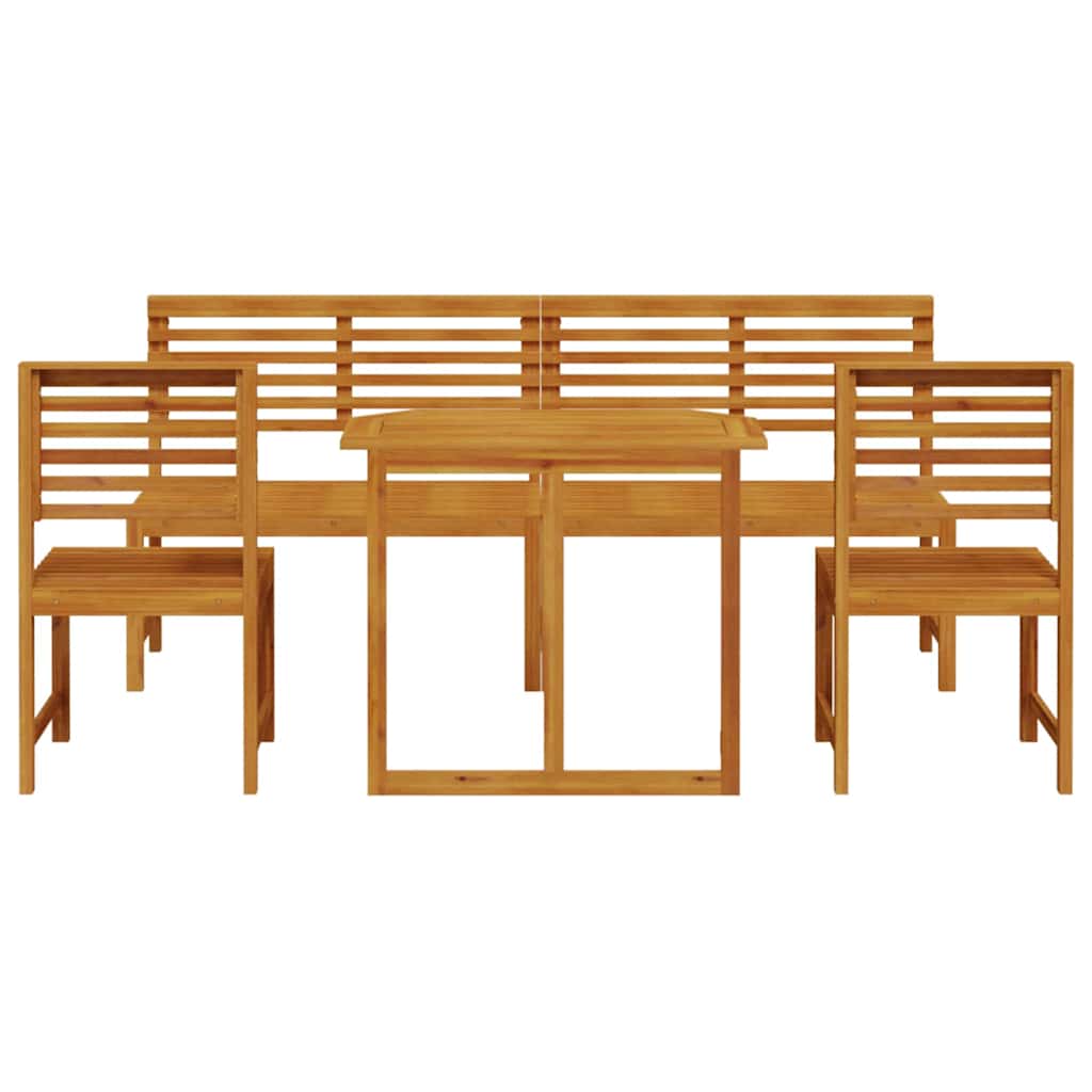 vidaXL Tuin Bistro Set 3 pcs Bruin Massief Acacia Hout