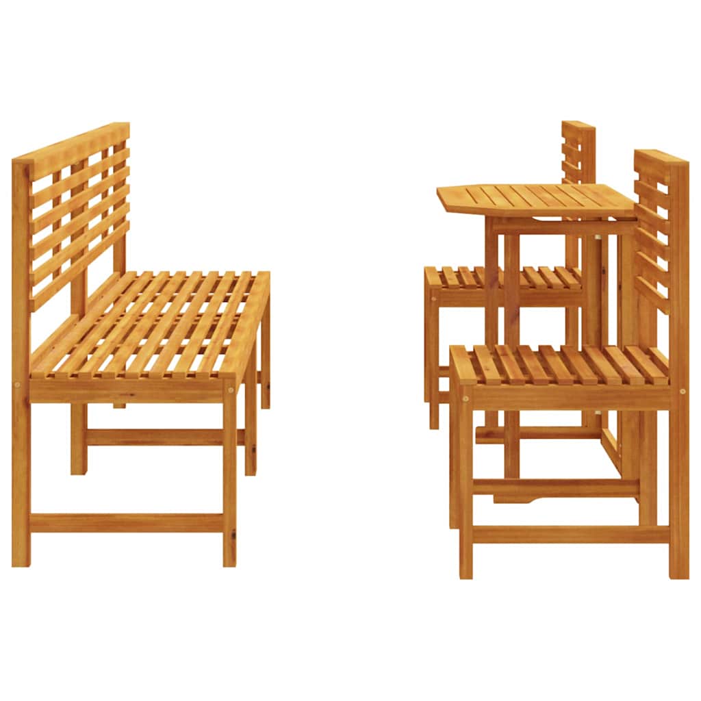 vidaXL Tuin Bistro Set 3 pcs Bruin Massief Acacia Hout