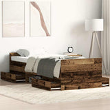 vidaXL Bedframe met hoofd- en voeteneinde wit 100x200 cm