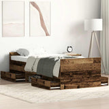 vidaXL Bedframe met hoofd- en voeteneinde wit 100x200 cm