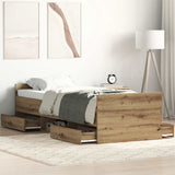 vidaXL Bedframe met hoofd- en voeteneinde wit 100x200 cm