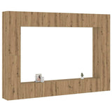 vidaXL 8-piece TV Cabinet Set Engineered Wood White