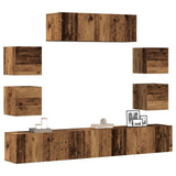 vidaXL 7-Piece TV Cabinet Set Engineered Wood White