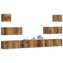 vidaXL 7-delige Tv-meubelset bewerkt hout wit
