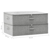 vidaXL Opbergbox 70x40x18 cm stof antracietkleurig