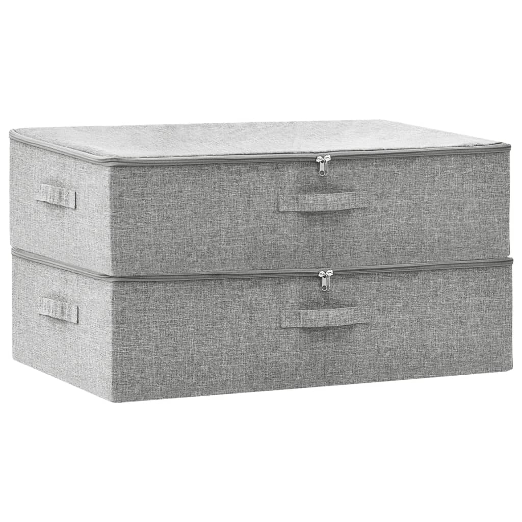vidaXL Opbergbox 70x40x18 cm stof antracietkleurig