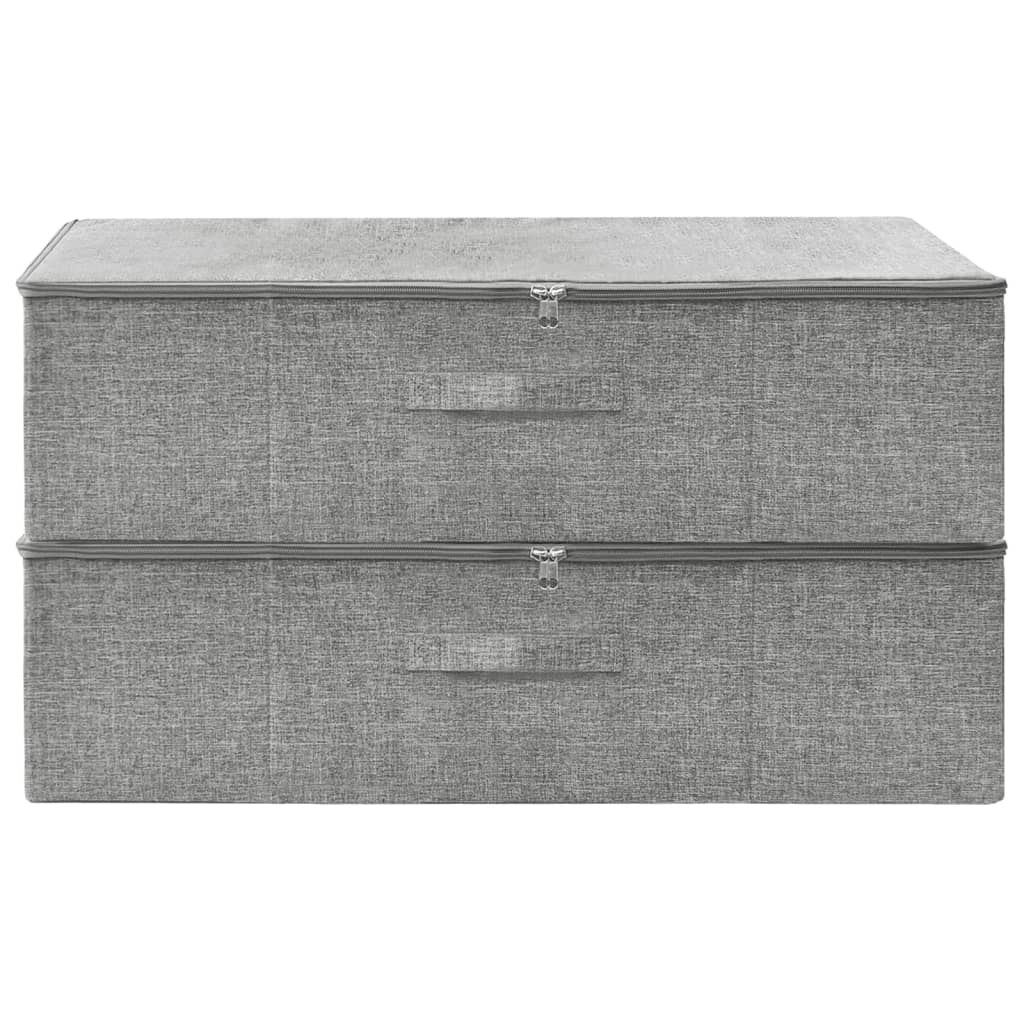 vidaXL Opbergbox 70x40x18 cm stof antracietkleurig