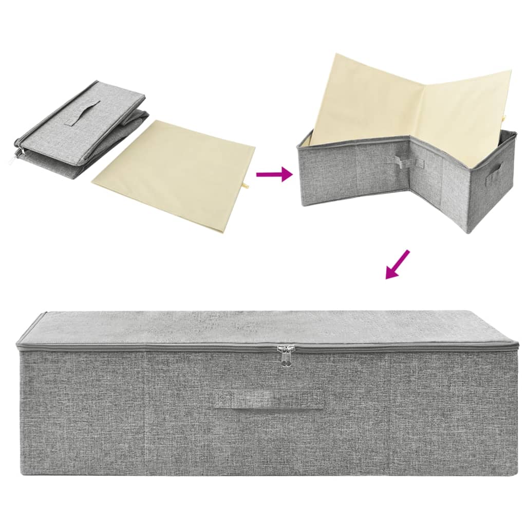vidaXL Opbergbox 70x40x18 cm stof antracietkleurig