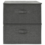 vidaXL Storage Boxes 2 pcs 43x34x23 cm Fabric Anthracite