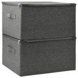 vidaXL Storage Boxes 2 pcs 43x34x23 cm Fabric Anthracite