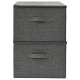 vidaXL Storage Boxes 2 pcs 43x34x23 cm Fabric Anthracite
