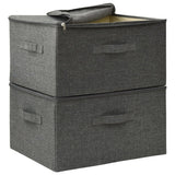 vidaXL Storage Boxes 2 pcs 43x34x23 cm Fabric Anthracite