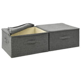 vidaXL Storage Boxes 2 pcs 43x34x23 cm Fabric Anthracite