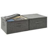 vidaXL Storage Boxes 2 pcs 43x34x23 cm Fabric Anthracite