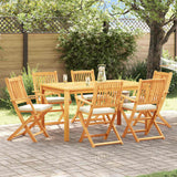vidaXL Garden Chairs 6 pcs Foldable Solid Acacia Wood