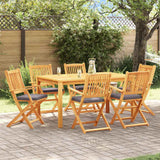 vidaXL Garden Chairs 6 pcs Foldable Solid Acacia Wood