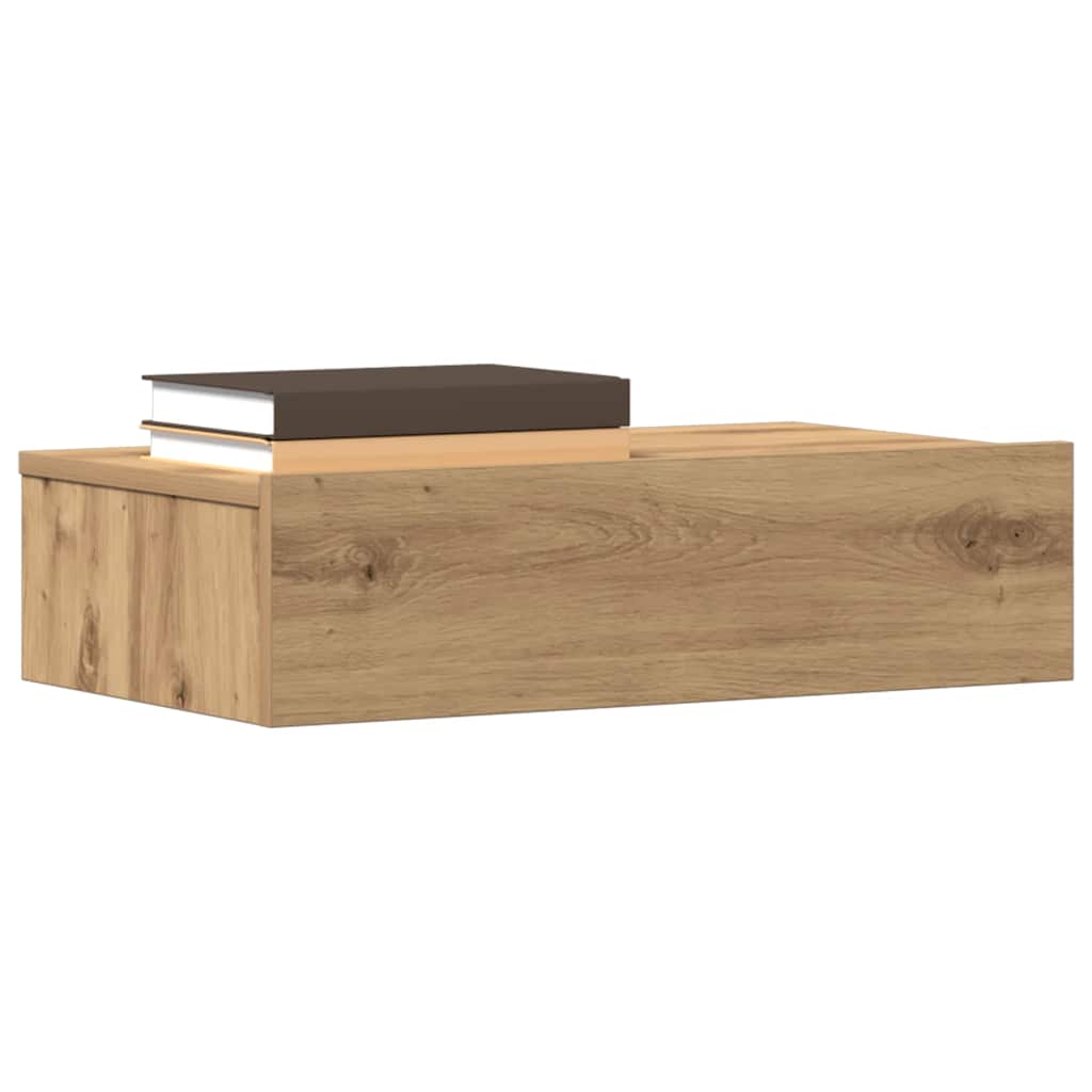 vidaXL Nachtkastje 60x35 cm spaanplaat oud hout