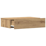 vidaXL Nachtkastje 60x35 cm spaanplaat oud hout