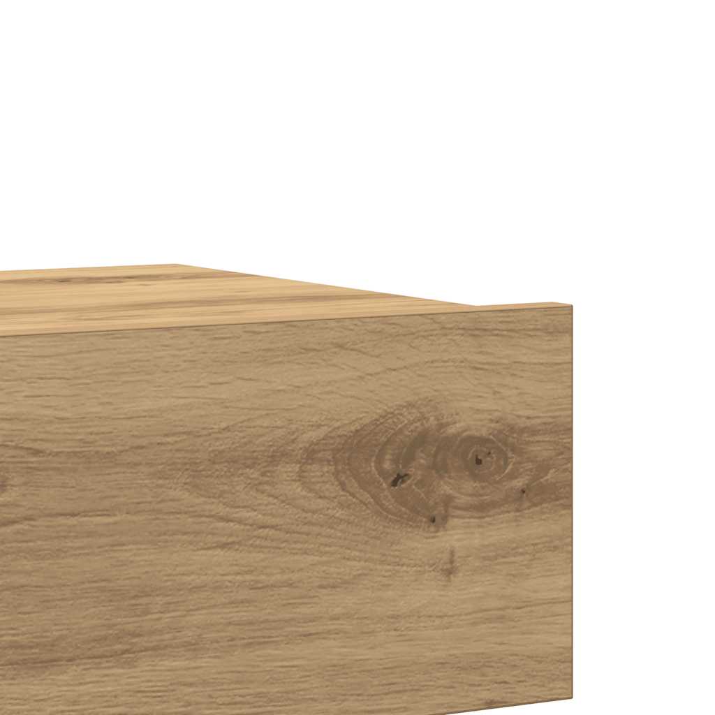 vidaXL Nachtkastje 60x35 cm spaanplaat oud hout