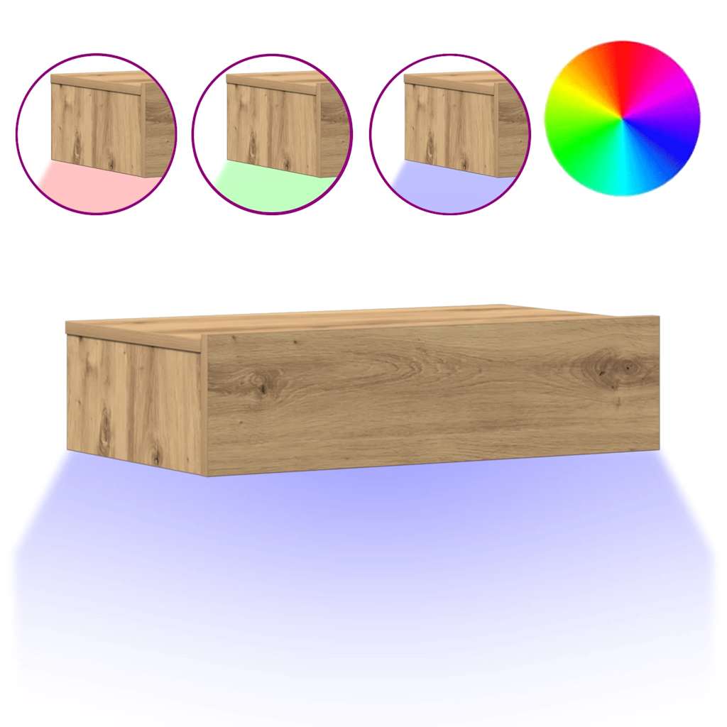 vidaXL Nachtkastje 60x35 cm spaanplaat oud hout