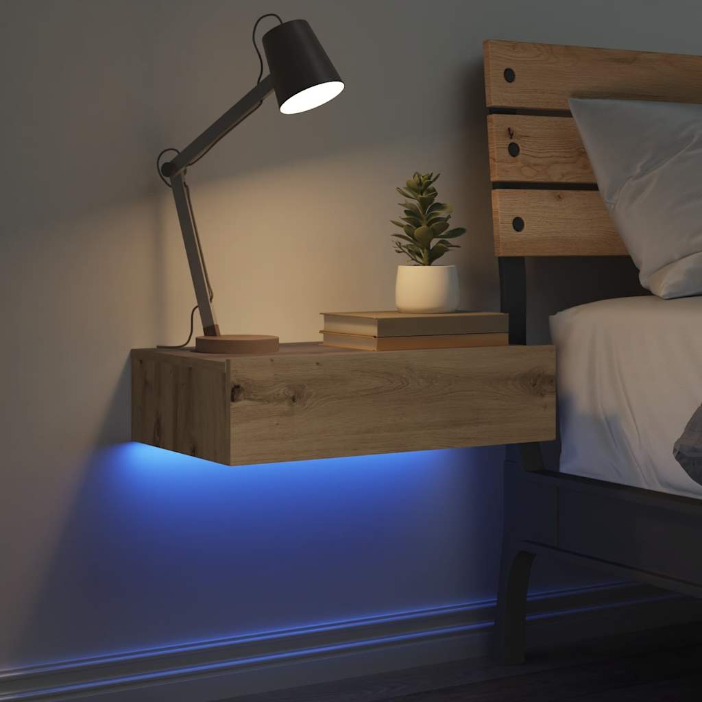 vidaXL Nachtkastje 60x35 cm spaanplaat oud hout
