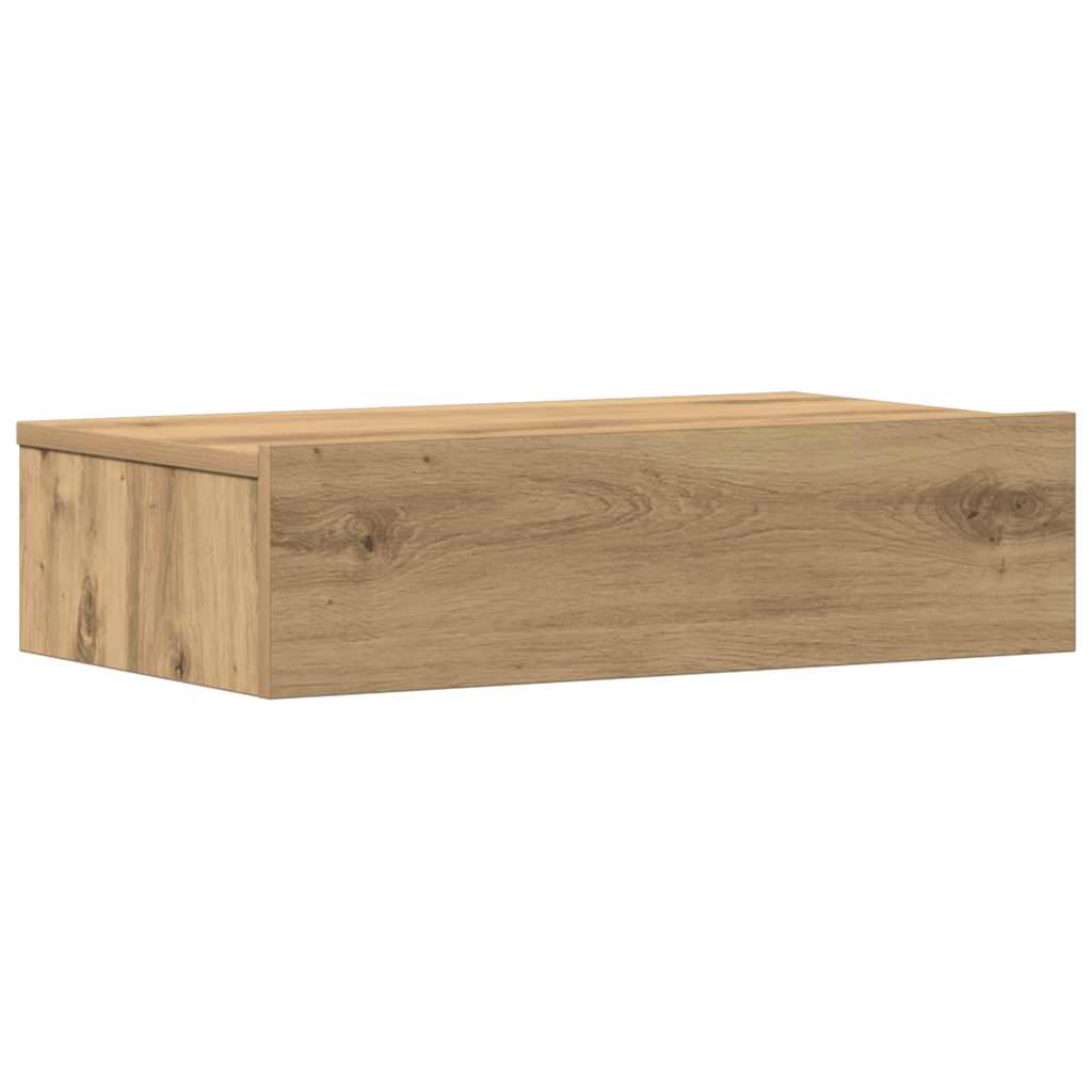 vidaXL Nachtkastje 60x35 cm spaanplaat oud hout