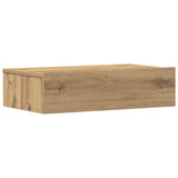 vidaXL Nachtkastje 60x35 cm spaanplaat oud hout