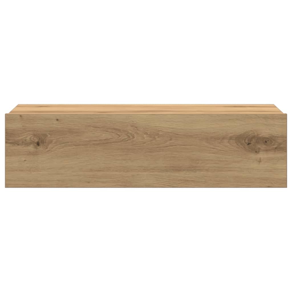 vidaXL Nachtkastje 60x35 cm spaanplaat oud hout
