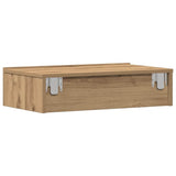 vidaXL Nachtkastje 60x35 cm spaanplaat oud hout