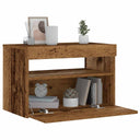 vidaXL Nachtkastje met LED-verlichting 60x35x40 cm bewerkt hout wit