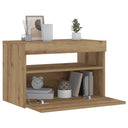 vidaXL Nachtkastje met LED-verlichting 60x35x40 cm bewerkt hout wit